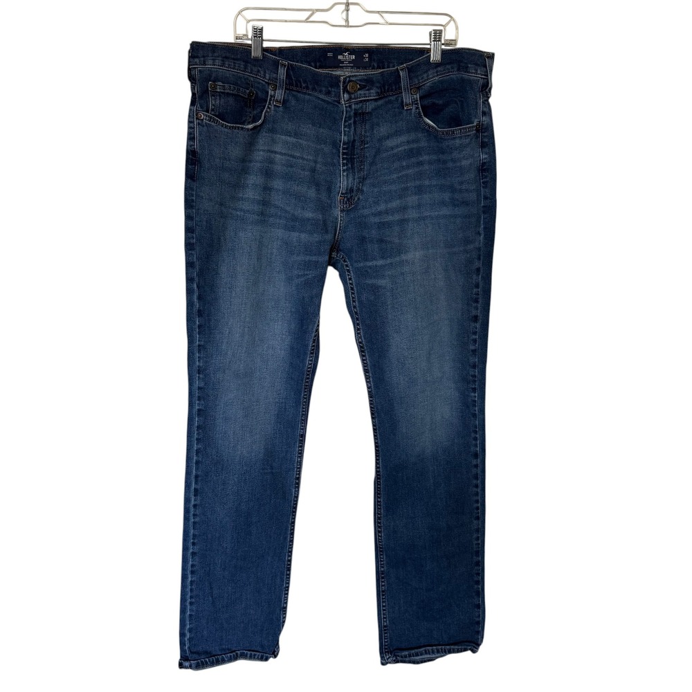 Hollister Bootcut Jeans Men 38x34 Blue Medium Wash Epic Flex Excellent Condition